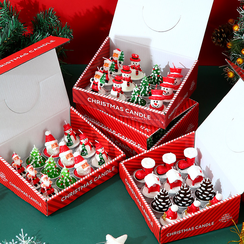 Candle Oil Supplies - 12 свечей, рождественские украшения, бездымные свечи