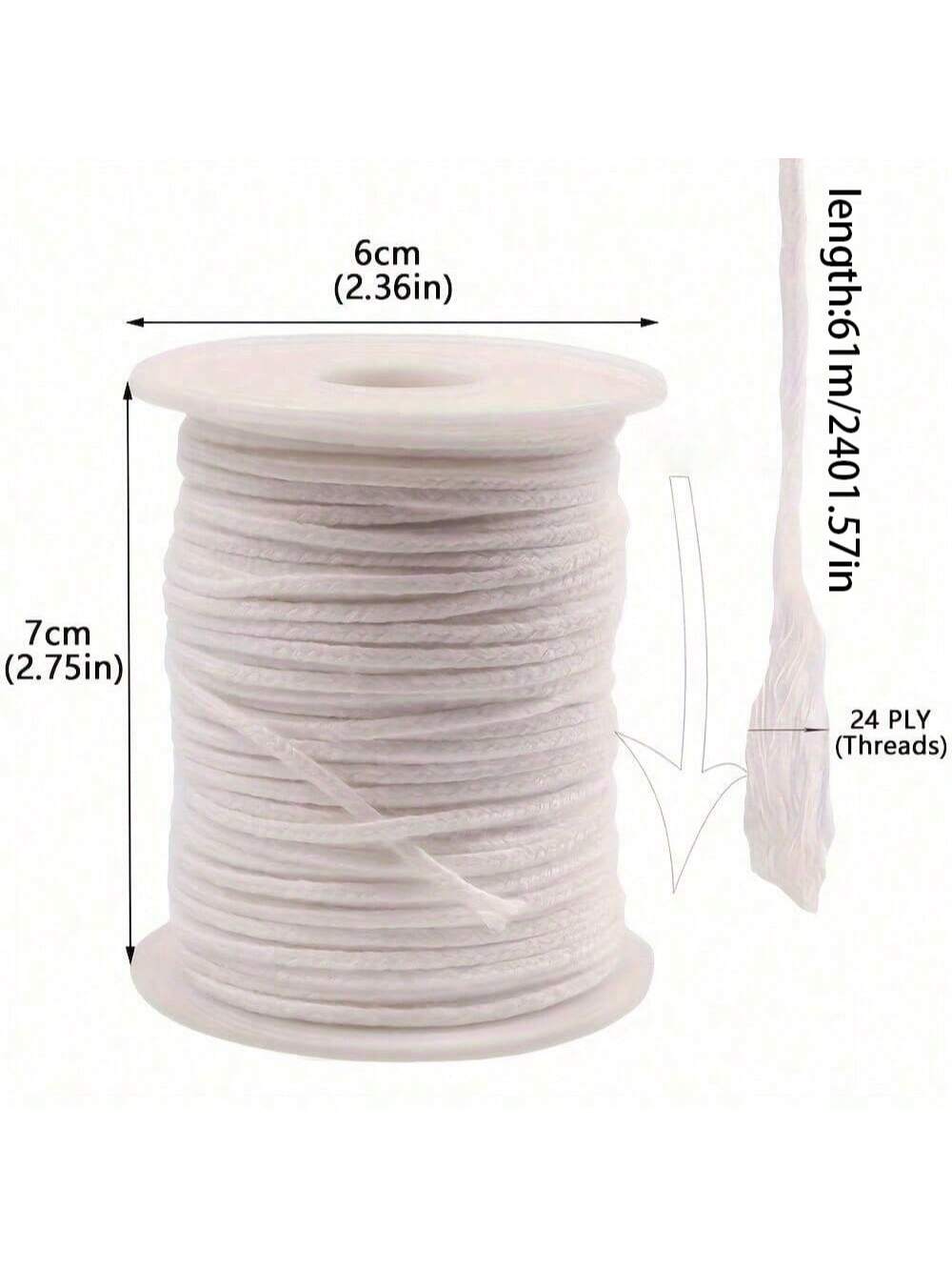 Бездымный фитиль длиной 2401,5 – обзор и цена Candle Oil Supplies